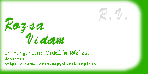 rozsa vidam business card